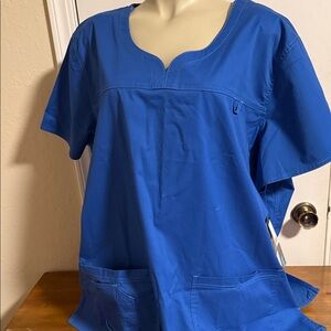 Med Couture Cobalt Blue Short Sleeve Top